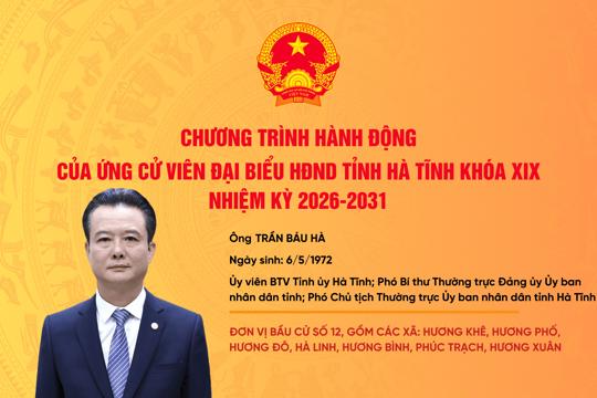Chương trình hành động của ứng cử viên đại biểu HĐND tỉnh khóa XIX Trần Báu Hà