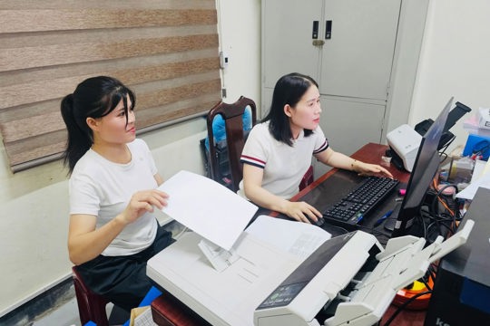 Phường Hoành Sơn đẩy nhanh số hóa hồ sơ đảng viên