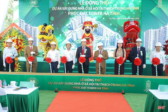 Động thổ dự án nhà ở xã hội 1.900 căn hộ ở Hà Tĩnh 