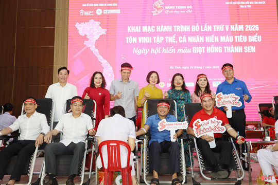 Hành trình Đỏ lần thứ V tại Hà Tĩnh: Kết nối yêu thương, sẻ chia sự sống