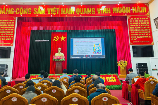 Phường Hoành Sơn dự hội nghị trực tuyến toàn quốc tập huấn nghiệp vụ công tác bầu cử 