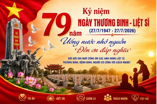 Khơi dậy truyền thống "Uống nước nhớ nguồn": Tổ chức các hoạt động kỷ niệm Ngày Thương binh - Liệt sĩ (27/7/1947 - 27/7/2026)