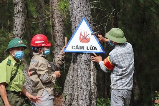 62 xã, phường của Hà Tĩnh có nguy cơ cháy rừng ở cấp cực kỳ nguy hiểm