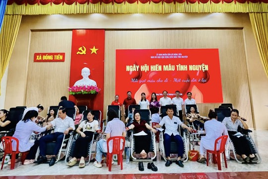 Đồng Tiến: Thu về 104 đơn vị máu từ "Ngày hội hiến máu tình nguyện" 