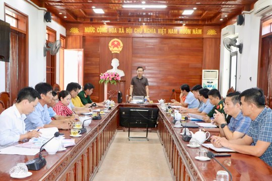 Kiểm tra công tác phòng chống thiên tai tại Xã Vũ Quang