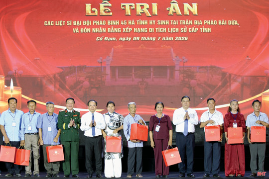 Trang trọng lễ tri ân các liệt sĩ Đại đội Pháo binh 45 Hà Tĩnh