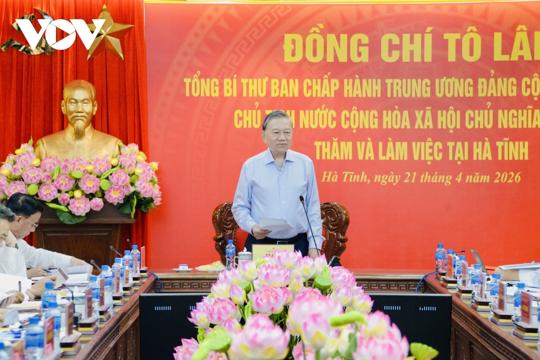 Tổng Bí thư, Chủ tịch nước: Hà Tĩnh phấn đấu thành đầu mối giao thương khu vực