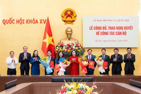 Bổ nhiệm 3 Trợ lý Phó Chủ tịch Quốc hội và 1 Phó Chủ nhiệm Ủy ban Dân nguyện