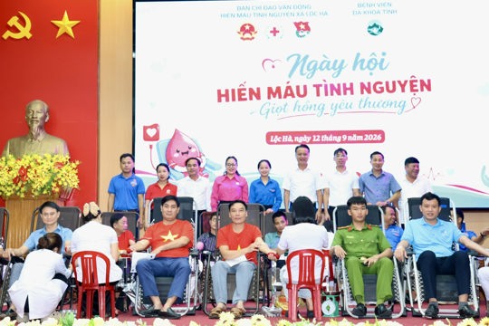 Xã Lộc Hà tổ chức ngày hội “Giọt hồng yêu thương”