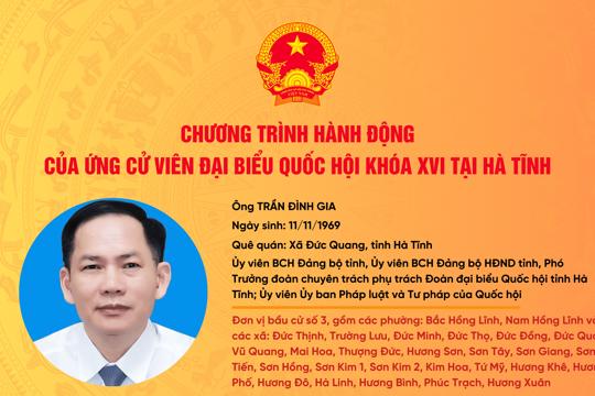 Chương trình hành động của ứng cử viên ĐBQH khóa XVI Trần Đình Gia
