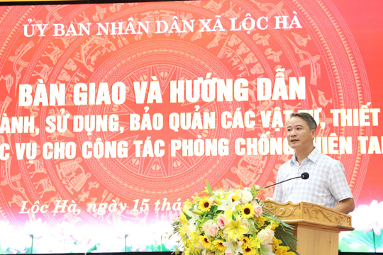 Lộc Hà tăng cường trang thiết bị phục vụ phòng, chống thiên tai