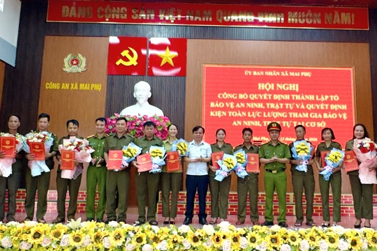 Mai Phụ kiện toàn 12 Tổ bảo vệ an ninh, trật tự – Phát huy vai trò "cánh tay nối dài" tại cơ sở