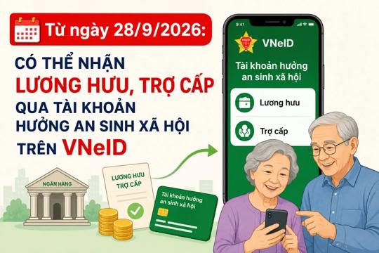 Nhận lương hưu, trợ cấp dễ dàng qua ứng dụng VNeID