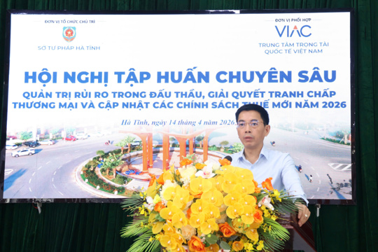 Sở Tư pháp Hà Tĩnh tổ chức Hội nghị tập huấn chuyên sâu về quản trị rủi ro pháp lý và chính sách thuế năm 2026