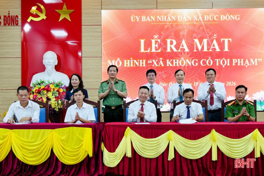 Ra mắt mô hình “xã không có tội phạm” đầu tiên của toàn quốc tại Hà Tĩnh 