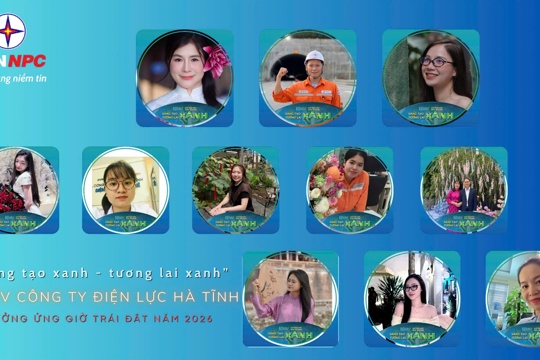 Công ty Điện lực Hà Tĩnh sôi nổi hưởng ứng Giờ Trái đất 2026