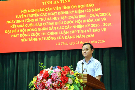 Đẩy mạnh công tác tuyên truyền kỷ niệm 120 năm Ngày sinh Tổng Bí thư Hà Huy Tập 