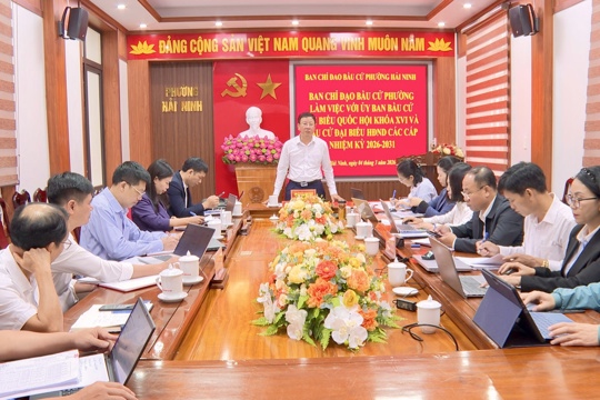 Ban Chỉ đạo bầu cử phường Hải Ninh triển khai nhiệm vụ trọng tâm trong thời gian tới 