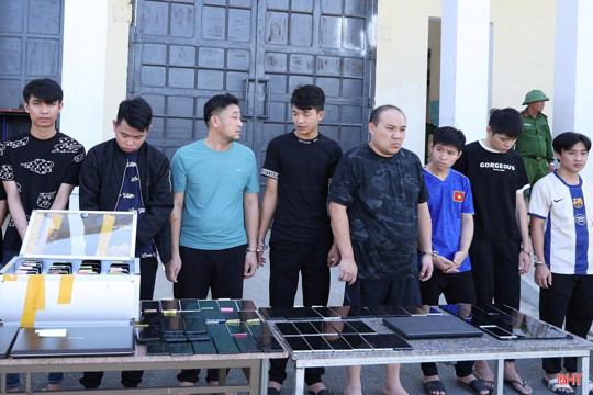Công an Hà Tĩnh triệt phá đường dây đánh bạc, rửa tiền xuyên quốc gia 