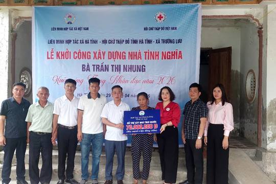 Hà Tĩnh: Liên minh HTX tỉnh hỗ trợ xây nhà ở cho hộ khó khăn