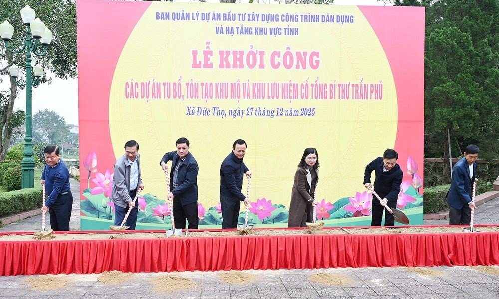 Hà Tĩnh khởi công các dự án tu bổ Khu mộ và Khu lưu niệm Tổng Bí thư Trần Phú