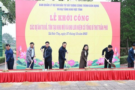 Hà Tĩnh khởi công các dự án tu bổ Khu mộ và Khu lưu niệm Tổng Bí thư Trần Phú 