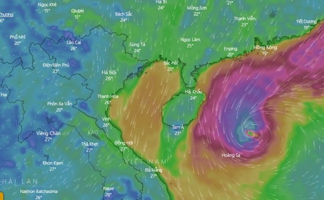 Không khí lạnh kết hợp bão số 6 gây ra thời tiết rất nguy hiểm