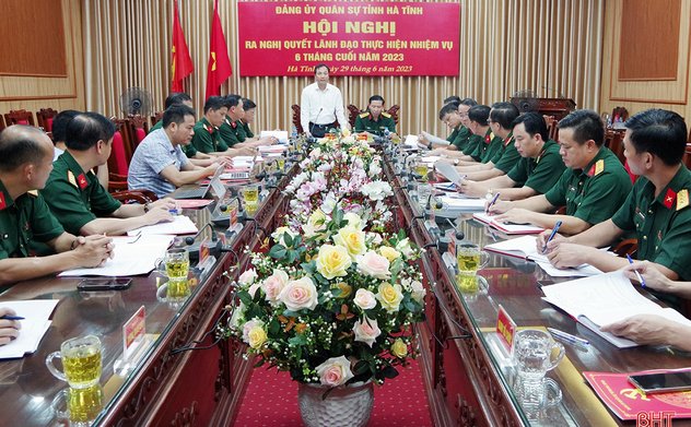 Đảng ủy Quân sự tỉnh ra Nghị quyết lãnh đạo thực hiện nhiệm vụ 6 tháng cuối năm