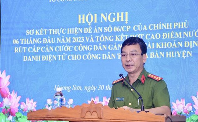 Hương Sơn sơ kết 6 tháng đầu năm 2023 về triển khai thực hiện Đề án 06 của Chính phủ 