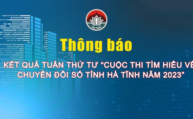 Kết quả Tuần thứ Tư “Cuộc thi tìm hiểu về chuyển đổi số tỉnh Hà Tĩnh năm 2023" 