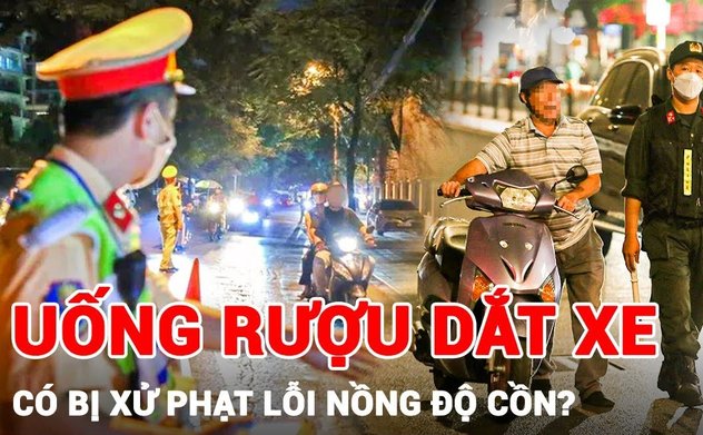 Sử dụng rượu bia, dắt xe máy qua chốt kiểm tra nồng độ cồn bị phạt không?