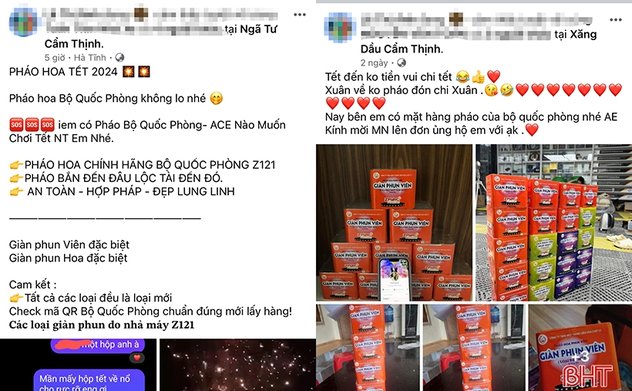 Phớt lờ quy định pháp luật, vô tư rao bán pháo hoa trên “chợ mạng”