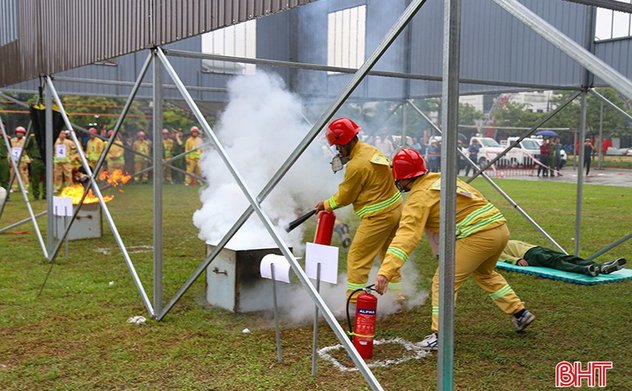 TP Hà Tĩnh tổ chức điểm hội thi nghiệp vụ “Tổ liên gia an toàn PCCC”