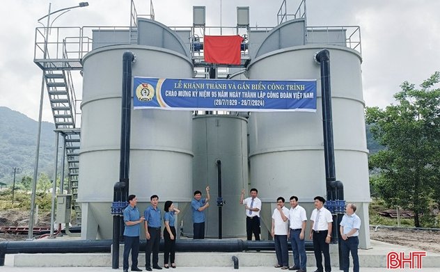 Khánh thành Nhà máy nước Đá Bạc ở thị xã Hồng Lĩnh