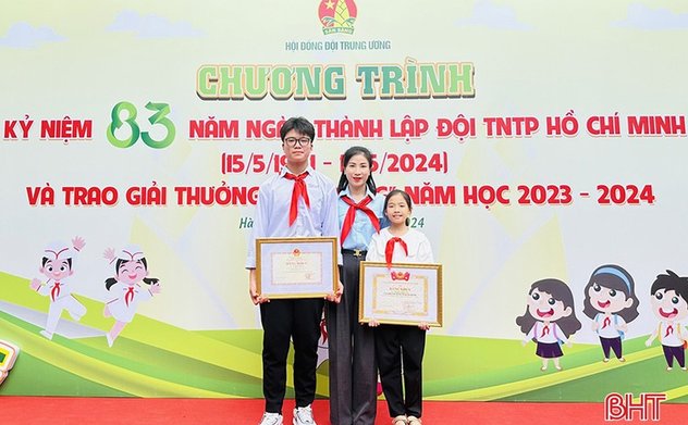 2 học sinh Hà Tĩnh vinh dự nhận Giải thưởng Kim Đồng
