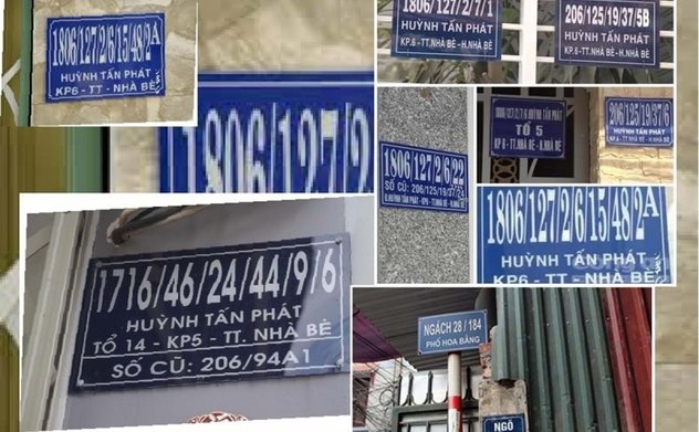 Người dân không được tự ý gắn biển số nhà