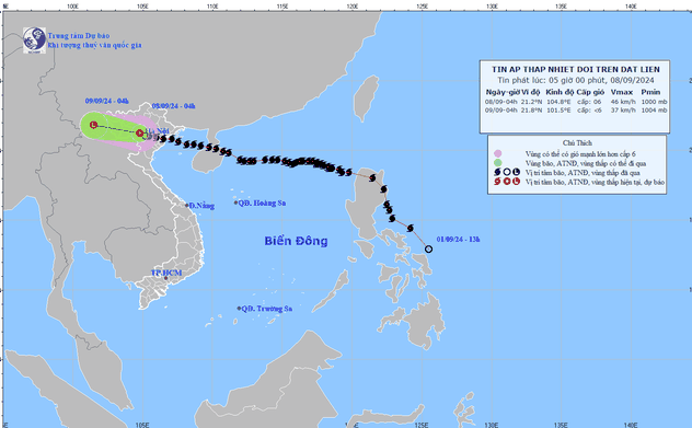 Bão số 3 thành áp thấp nhiệt đới, cảnh báo mưa lớn 