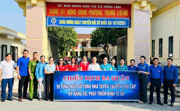 Phường Trung Lương  - TX Hồng Lĩnh hưởng ứng ngày hội chuyển đổi số quốc gia (10/10) 