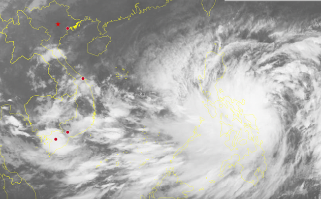 Bão Trà Mi có thể vào Biển Đông cuối tuần này 