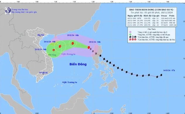 Bão Man-yi vào Biển Đông, trở thành bão số 9
