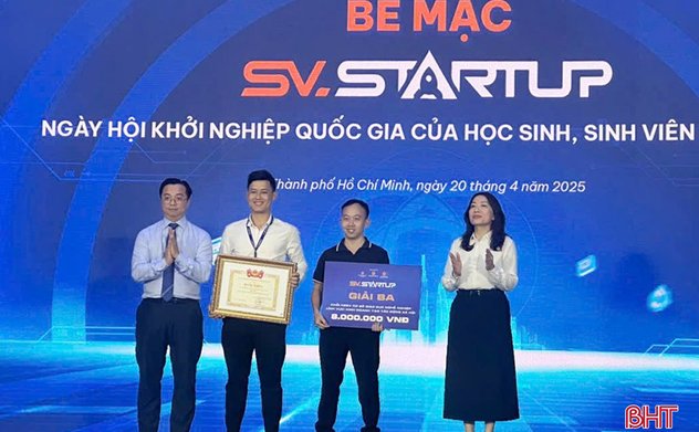 Sinh viên Hà Tĩnh giành giải ba cuộc thi khởi nghiệp toàn quốc 