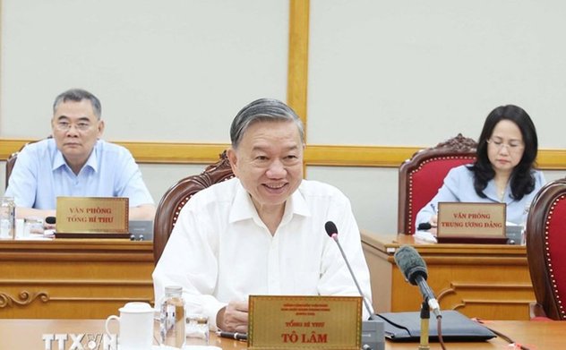 Tổng Bí thư Tô Lâm chủ trì họp cho ý kiến về tiến độ sắp xếp tổ chức bộ máy