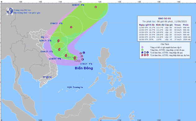 Việt Nam đón cơn bão đầu tiên trong năm