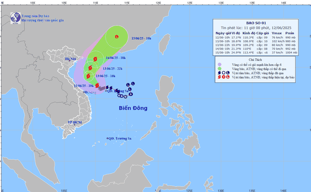 Tin mới nhất về cơn bão số 1 và dự báo ảnh hưởng đến Hà Tĩnh 