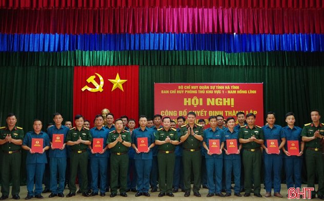 Công bố thành lập 67 ban chỉ huy quân sự cấp xã ở Hà Tĩnh 