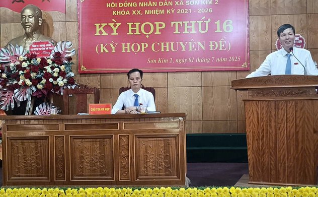 Xã Sơn Kim 2 tổ chức kỳ họp HĐND kiện toàn bộ máy sau sáp nhập