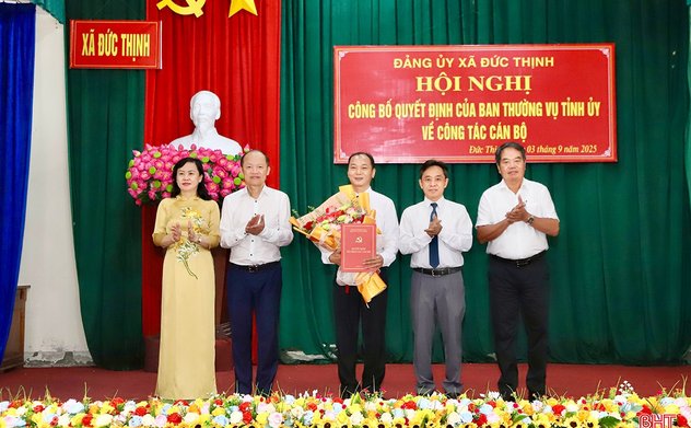 Đồng chí Nguyễn Thiều Quang giữ chức Bí thư Đảng ủy xã Đức Thịnh 