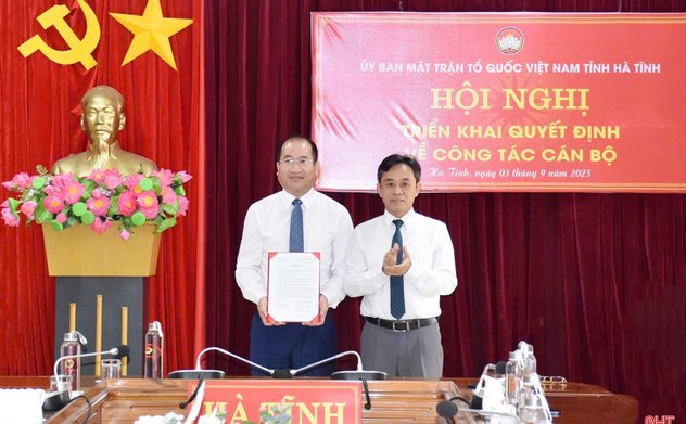 Điều động đồng chí Nguyễn Thế Hoàn đến công tác tại Ủy ban MTTQ tỉnh Hà Tĩnh 