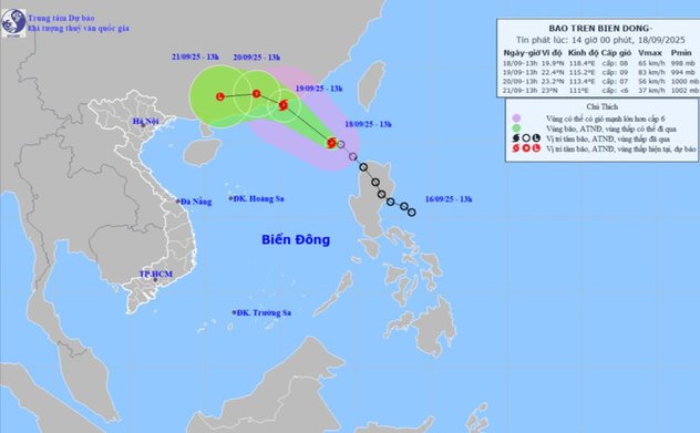 Bão số 8 hình thành, gió giật cấp 10