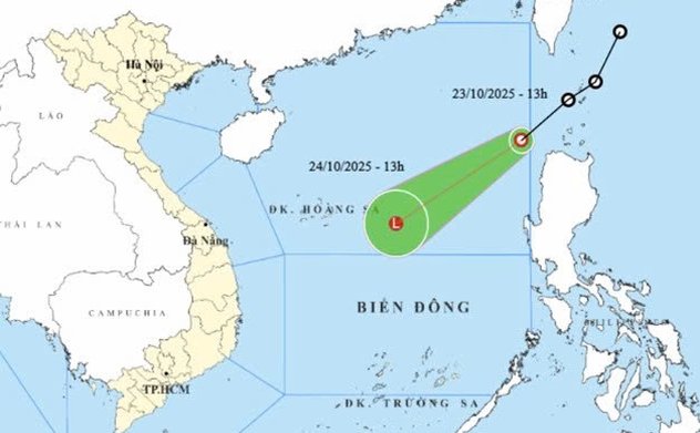 Áp thấp nhiệt đới vào Biển Đông